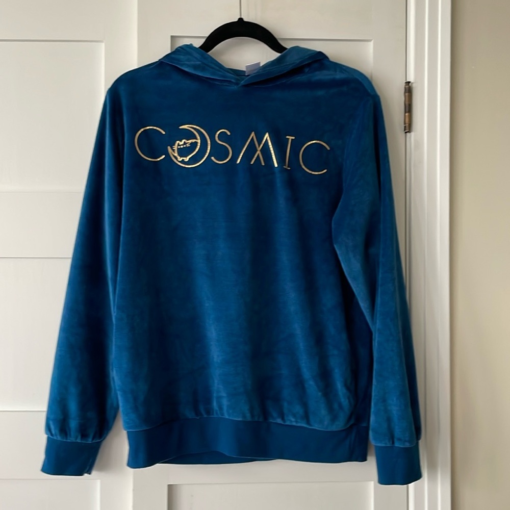 Pusheen box exclusive blue velvet Cosmic hooded sweatshirt S